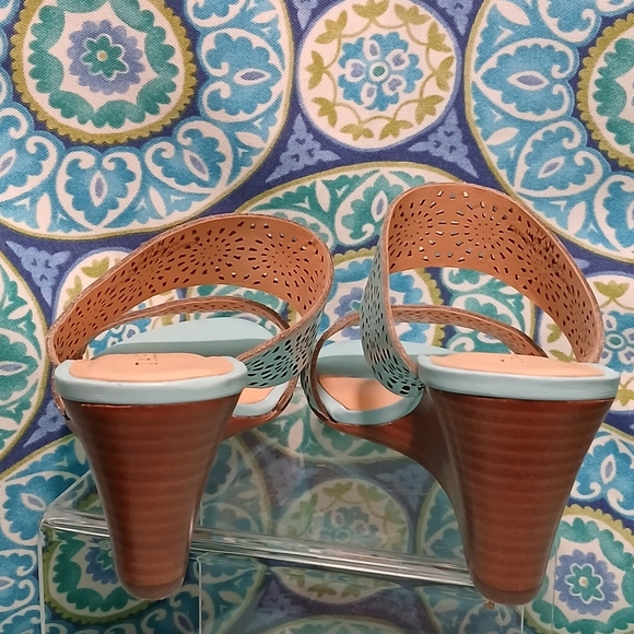 Talbots Leather Wedge Sandals - Picture 2 of 7